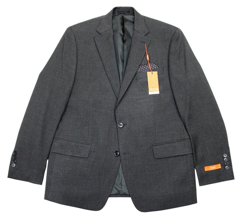 Tallia Suit Jacket 40 R Mens Dark Grey Classic Fit Stretch Blazer Sport Coat New